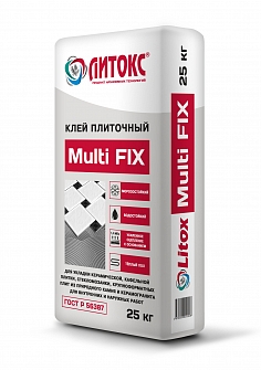 Клей MultiFix плиточный цементный 25 кг Литокс  (56 меш)