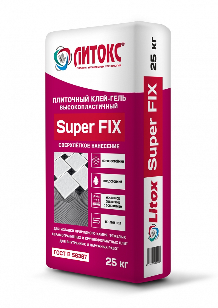 Клей Super Fix  плиточный 25 кг Литокс (56меш)
