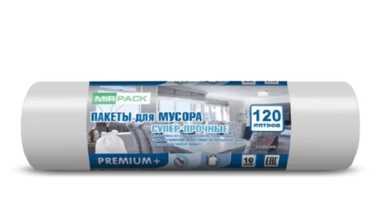 Мешки д/мусора 120лх10шт 25 мкр (608094)