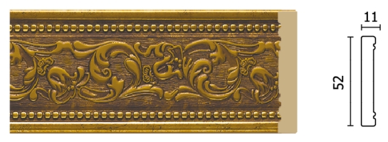 Молдинг средний 156-552  52х11х2400