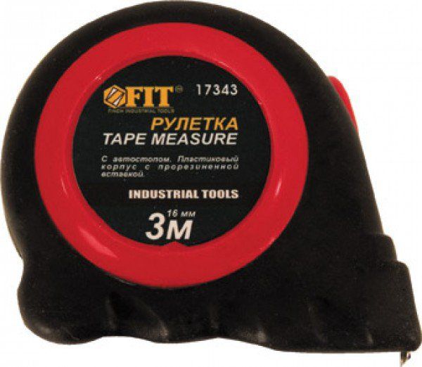 Рулетка автостоп 5,0 м (25 мм) прорез.  корп. 17346/17186