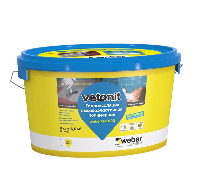 Гидроизоляция Vetonit Tec 822 8кг серая