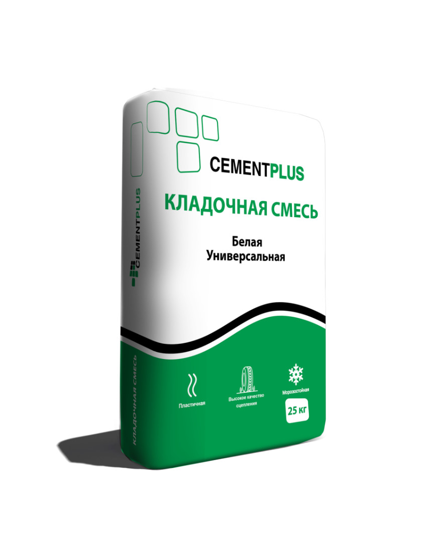 Кладочная белая смесь CEMENTPLUS 25 кг