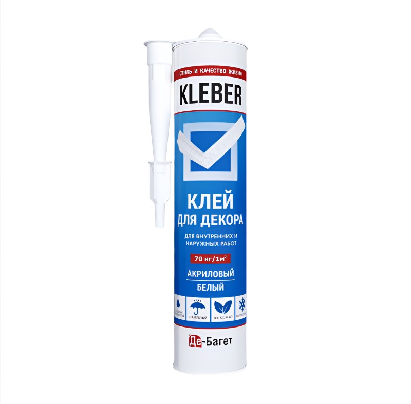 Клей монтажный KLEBER для декора белый 290 гр