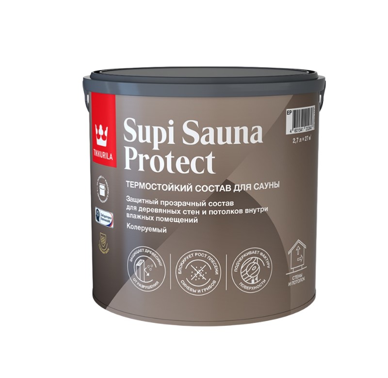 Пропитка для сауны SUPI SAUNA PROTECT п/мат 2,7 л