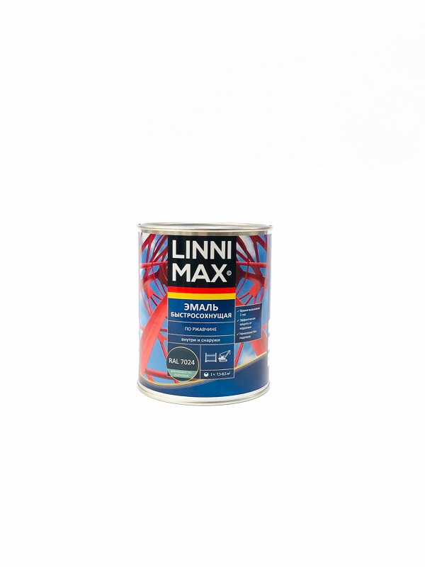 Грунт-эмаль LINNIMAX шел-мат RAL 7024 графит-серый 0,75л