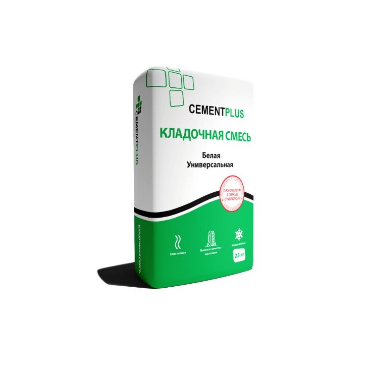 Кладочная смесь CEMENTPLUS  белая 25 кг (56меш)
