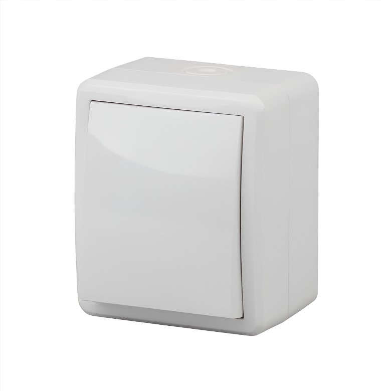 Выключатель Эра10AX-250В IP54 Эксперт белый 11-1401-01