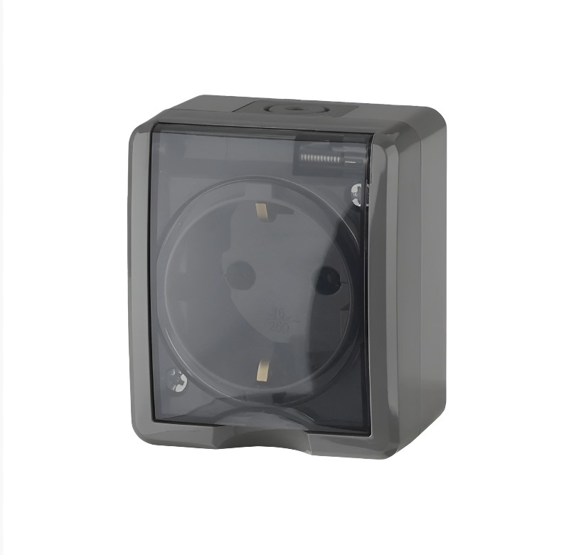 Розетка Эра 2Р+Е IP54, 16AX-250В, ОУ, Эра Эксперт сер 11-2401-01-03