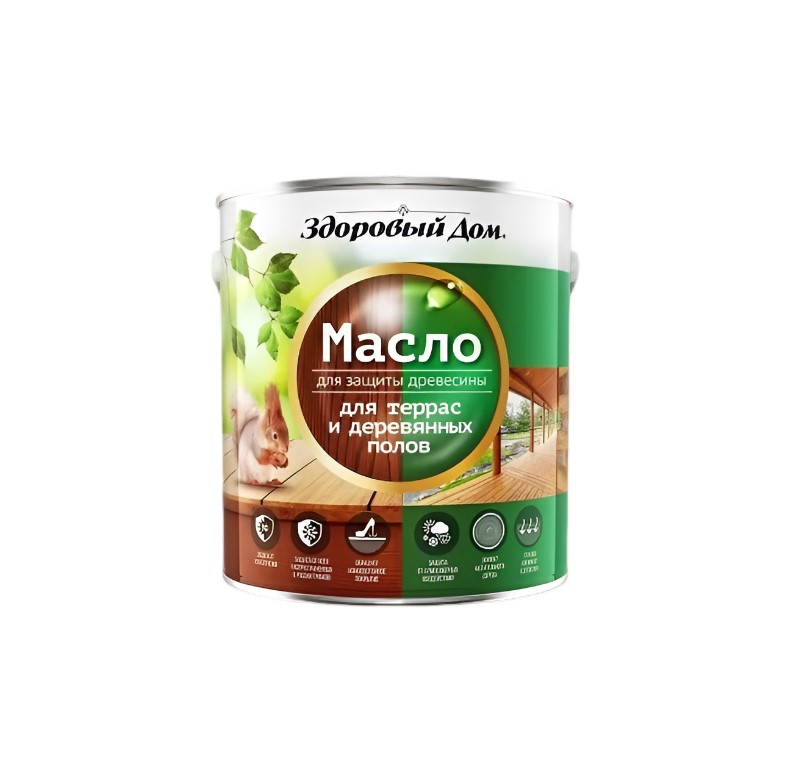 Масло Здоровый Дом для террас и деревянных полов  0,75 л Палисандр (0007080)