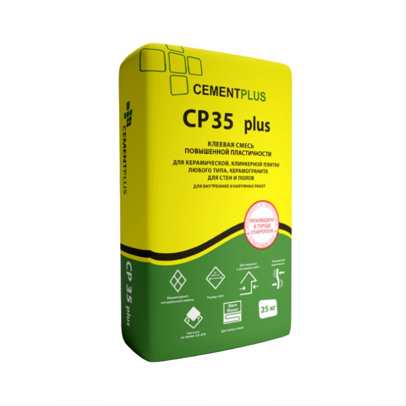 Клеевая смесь CEMENTPLUS CP 35 plus/35005  25 кг (56меш)