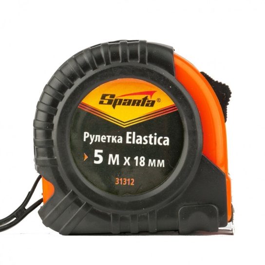 Рулетка Elastica 5 мх18 мм обрезин корпус 31312