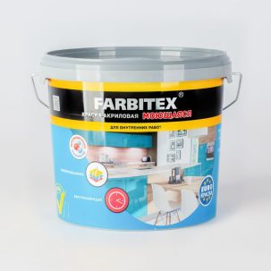 Краска FARBITEX акриловая моющаяся 3 кг Уценка