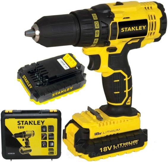 Дрель акумм Stanley SCD20S2К 18V 1,5Ah Li-io 2акк