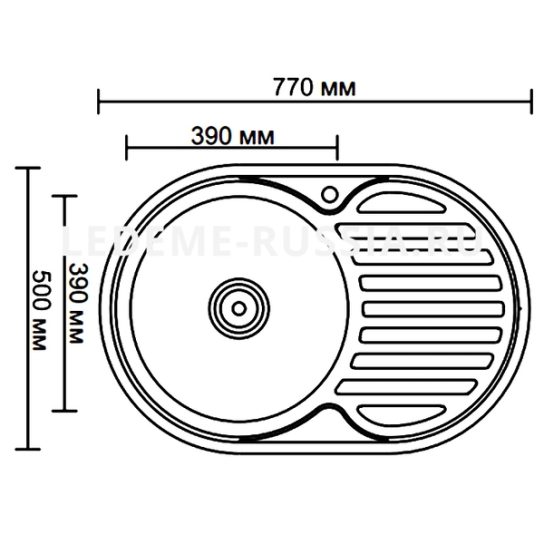 Мойка LEDEME врезная 0,8 L 87750-R