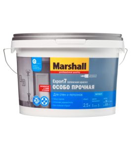 Краска в/д Marshall Export-7 д/стен и потолков BW 2,5 л
