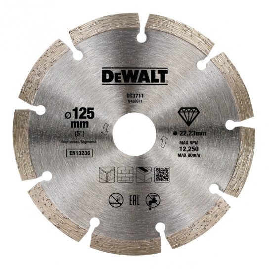 Диск алм Dewalt 125х22,2 сегмент DT3711-QZ