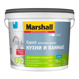 Краска в/д Marshall для стен/потолков повышенной влагостойкости 4,5 л