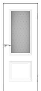 Дверное полотно Шелли-2 Эмаль белая 600С