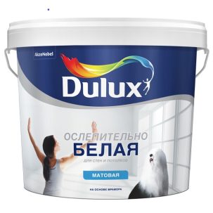 Краска в/д Dulux 3D для стен и потолка BW 9л
