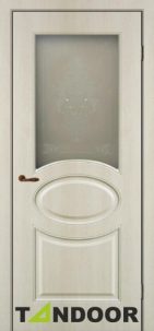 Дверное полотно К-1 Филадельфия крем 400С+800С стекло белое с рисунком