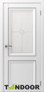 Дверное полотно Деканто белый бархат 900С серый сатин