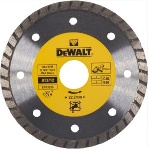 Диск алм Dewalt 125х22,2 сплошной турбо DT3712-QZ