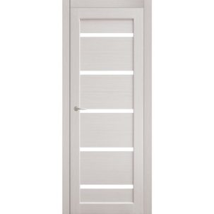 Дверное полотно Сицилия 600С Эко венге стекло белое