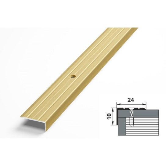 Порог угол 24*10 1,35 золото АЛ494 1,35 П 12