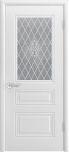 Дверное полотно Трио Грейс В1 Эмаль белая 800С узор 1