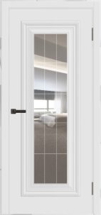 Дверное полотно Парма-1 Эмаль белая 800С гравировка/рефлектив