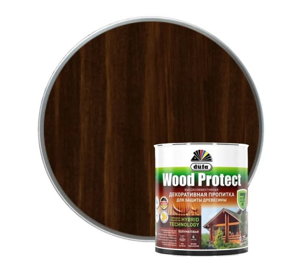 Пропитка декор для древесины Dufa Wood Protect палисандр 0,75л