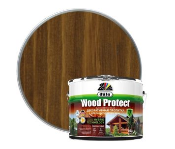 Пропитка декор для древесины Dufa Wood Protect орех 10л