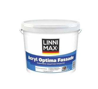 Краска в/д ЛИННИМАКС Acryl Optima Fassade/Оптима фасад База1 9л