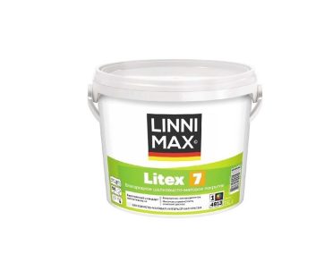 Краска в/д для внутренних работ LINNIMAX Litex/Литекс 7 База 1 9л